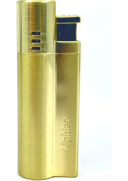 Çift Torch Jet Alev Çakmak - Mat Altın Renk