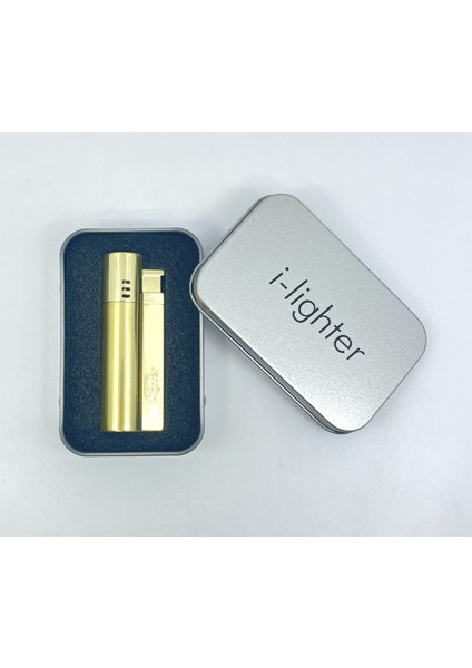 Çift Torch Jet Alev Çakmak - Mat Altın Renk