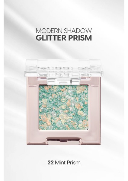 Topaklanmayan, El Yapımı Glitter Far Modern Shadow Glitter Prism (No.22 Mint Prism)