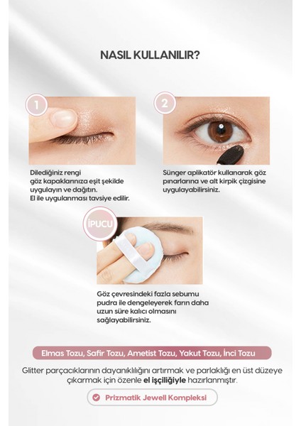 Topaklanmayan, El Yapımı Glitter Far Modern Shadow Glitter Prism (No.21 Candle Prism)