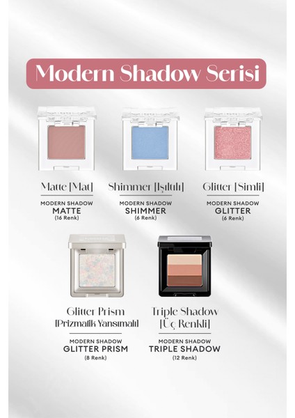 Topaklanmayan, El Yapımı Glitter Far Modern Shadow Glitter Prism (No.21 Candle Prism)