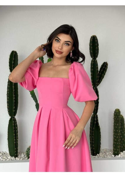 Benjamin Balon Kol Midi Elbise modelleri