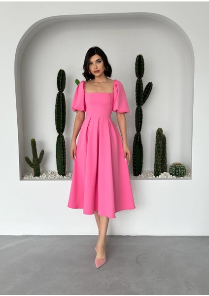 Benjamin Balon Kol Midi Elbise indirimleri