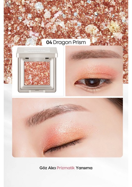 Topaklanmayan, El Yapımı Glitter Far Modern Shadow Glitter Prism (No.4 Dragon Prism)
