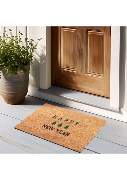 Sare By Kaşmir Halı Happy Ny Dekoratif Paspas 45x75 cm