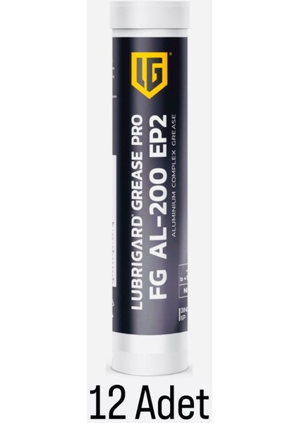 Lubrıgard FG AL-200 EP2 Aluminium Complex Gres (Gıda Teması İçin Uygun Gres) 12x400gr Kartuş Kutu
