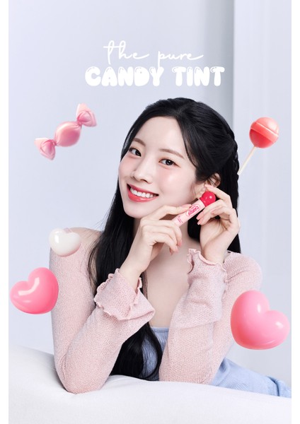 MISSHA Uzun Süre Kalıcı, Parlak Bitişli, Su Bazlı Tint A'PIEU The Pure Candy Tint (No.01 Cherry)