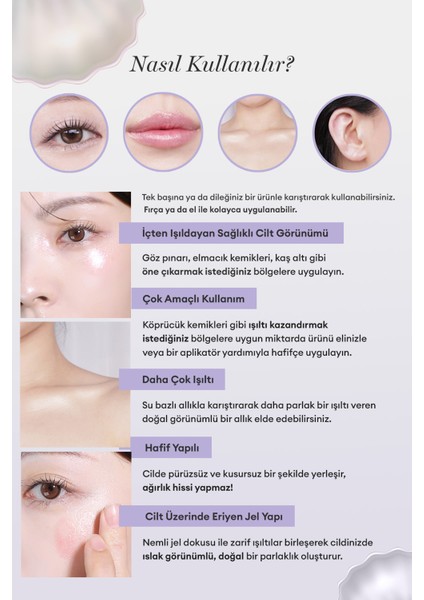MISSHA Islak & Doğal Görünümlü Jel Aydınlatıcı A'PIEU Juicy Pang Glossy Jelly Highlighter (#8 White)