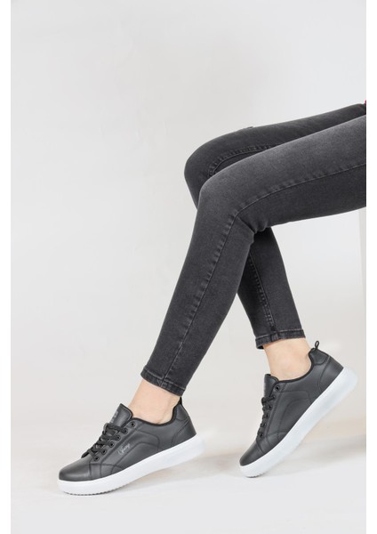 31178 Siyah - Beyaz Kadın Sneaker Günlük Spor Ayakkabı modelleri