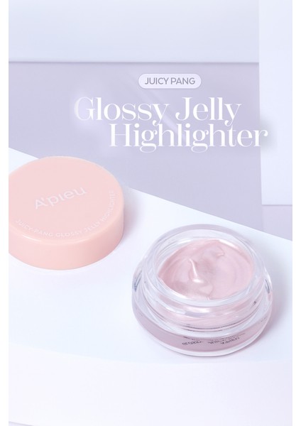MISSHA Islak & Doğal Görünümlü Jel Aydınlatıcı A'PIEU Juicy Pang Glossy Jelly Highlighter ( #2 Pink Shell)