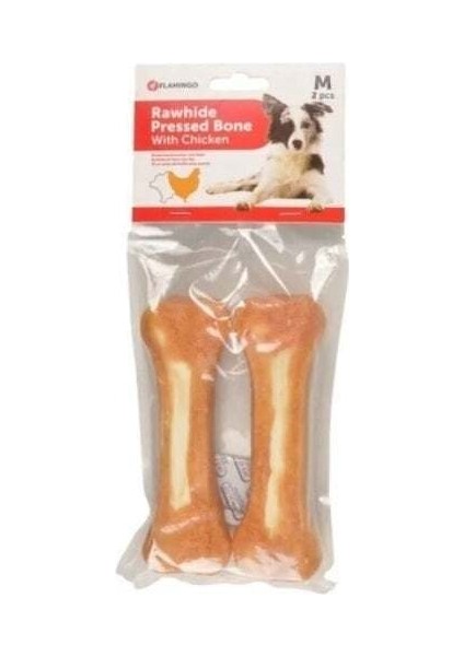 Rhide Tavuk Kaplı Kemik Köpek Ödül Maması 2 Adet 15 cm 220 gr