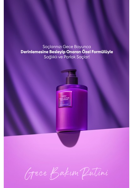 Yoğun Onarıcı Nemlendirici ve Şekillendirici Saç Bakım Kremi KUNDAL Night Repair Treatment 470ml