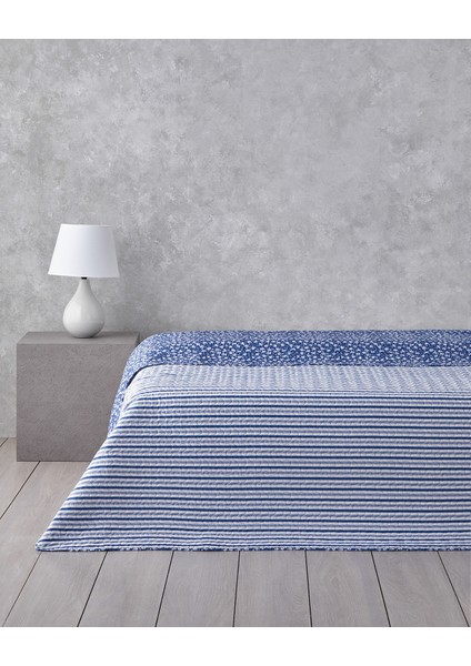 Sunrose Çift Kişilik Çok Amaçlı Örtü 200 x 220 cm Mavi