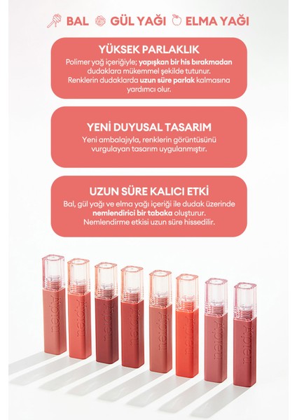 MISSHA Pürüzsüz Görünüm Sunan Gün Boyu Kalıcı Tint A'PIEU Juicy Pang Tint (BE02 Peach Letter) indirimleri
