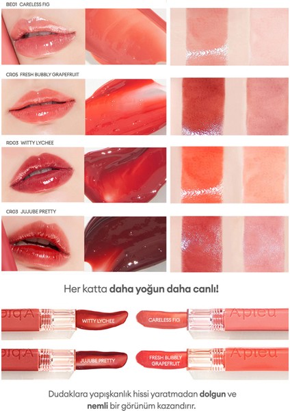 MISSHA Pürüzsüz Görünüm Sunan Gün Boyu Kalıcı Tint A'PIEU Juicy Pang Tint (BE02 Peach Letter)