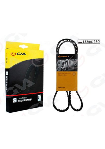 Triger Kayişi 132X280 Volvo C30-C70-S60-S80-V70 2.4tdi 20V 01 XC60-XC70-XC90 2.4tdi 02 12