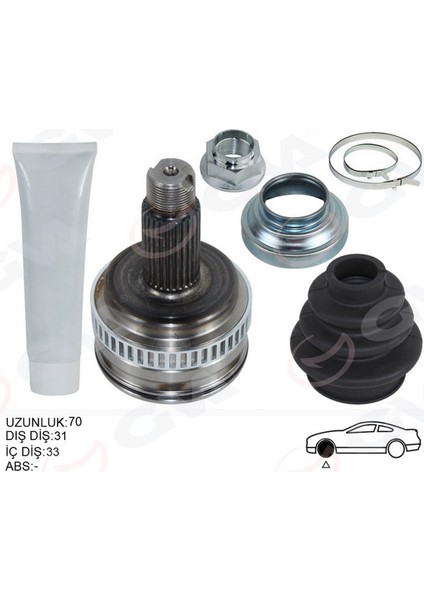 Aks Kafasi Diş Sağ/sol Bmw E81 E87 E90 E92 E93 119MM 12