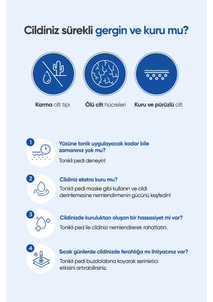 10 Farklı Hyaluronik Asit Kompleksi İçeren Arındırıcı Tonik Pad Super Aqua Ultra Hyalron Toner Pads