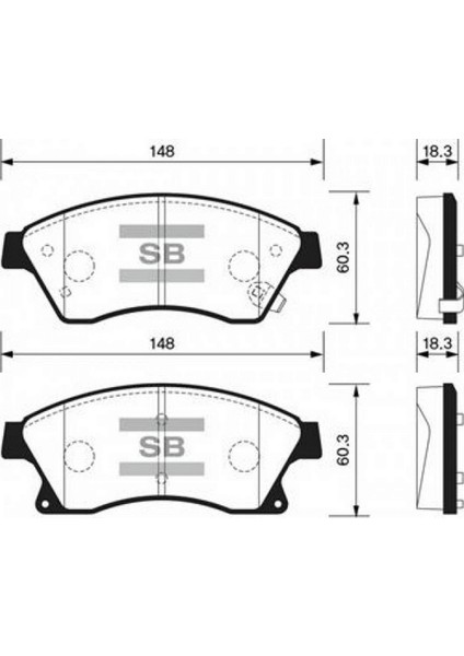 Ön Balata 15 Inc Astra J 1.3 Cdti-1.4-1.4 Turbo-1.6 1.7 Cdti 2.0cdti 10 Aveo 11 Cruze 11 GDB1843 10