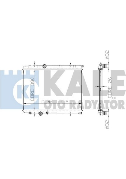 Radyatör 206 98 307 02 C4 04 Xsara 00-05 1.6-2.0 Ac Klimasiz Otom 562.8X378X27 1 Sira Alb 10