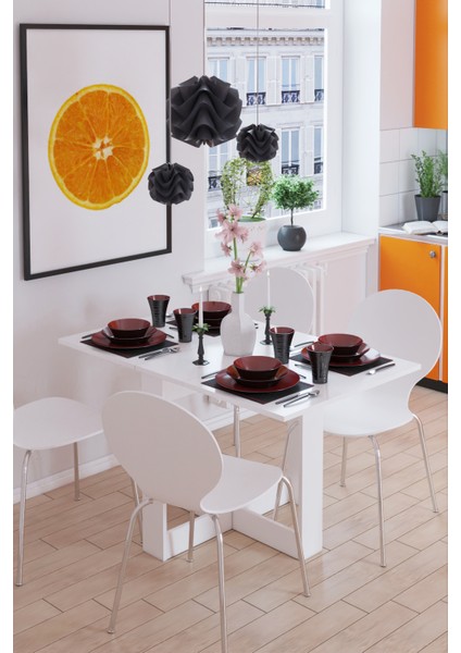 DF01108B Portatif Pratik Katlanır Masa Mutfak ve Yemek Masası