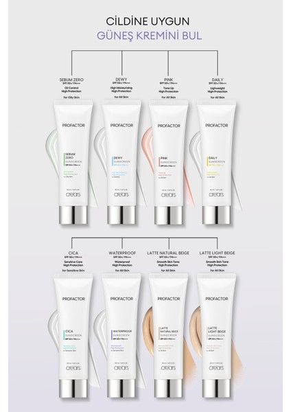 Suya Dayanıklı Ağırlık Yapmayan Güneş Kremi Cre'ars Profactor Waterproof Sunscreen SPF50+/PA++++