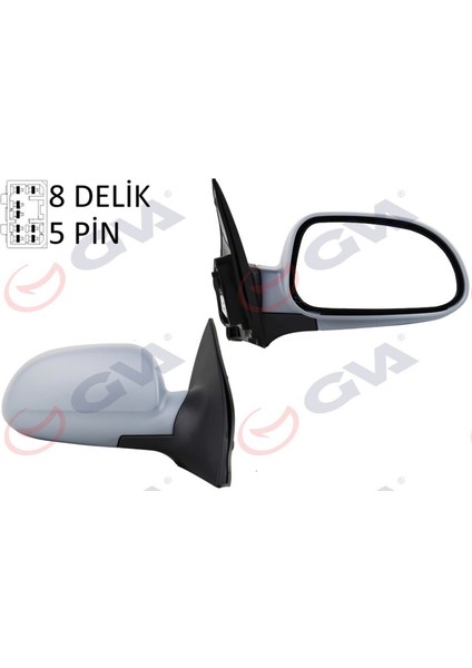Diş Dikiz Aynasi Sağ Lacetti 05 Elektrikli Isitmali Astarli Konveks 5 Fiş VM-395EHPR 12