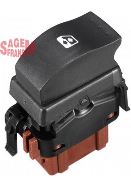 Cam Açma Düğmesi Trafic Ii - Master - Vivaro Ön Sağ Kahve 6 Fiş Tekli 12