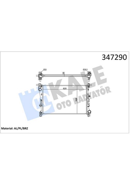 Radyatör Fiat Egea 1.3-1.6 Multijet-1.4 Al-Pl-Brz 12