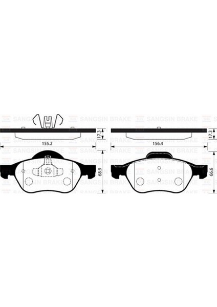 Ön Balata Mgn Ii Scenic 15 Dci-1.6 16V 03 Clio Iii 2.0 16V 06 GDB1687-GDB1540 10