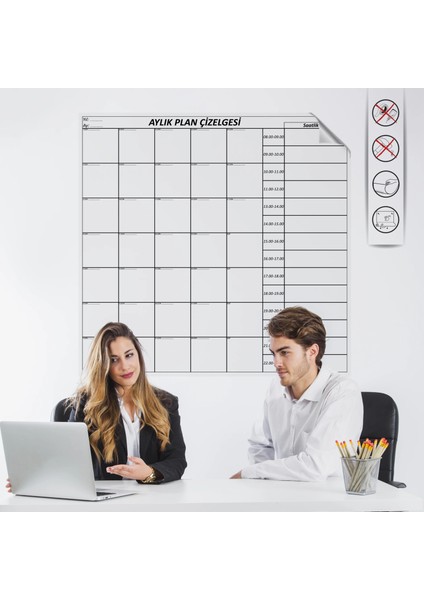Statik Kağıt Aylık Planlayıcı (Model -1) 100 cm x 100 cm 10