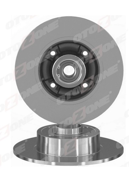 Arka Fren Aynasi Renault Megane Ii 02 Modus 04 Clio Iii 05 240X82.5X4DELİK Rulmanli Abs Sensörlü 10