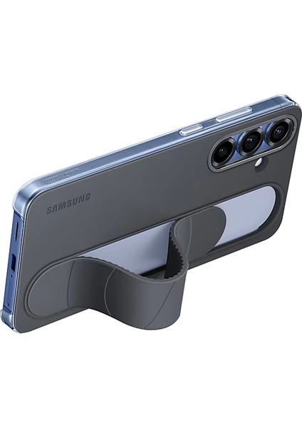 Samsung Galaxy S25+ Standlı Kordonlu Kılıf Siyah