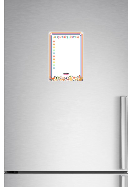 The Grade Yaz-Sil Notluk.alışveriş Listem.buzdolabı Notluk.manyetik Buzdolabı Notluk.magnetli NOTLUK.21 x 15 cm