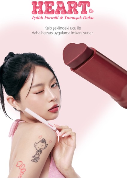 Yoğun Nemlendirici, Parlak Bitişli Balm PERIPERA Heart Jam Glow Lip (8 Peach Crumble)(Lucky Lottery)