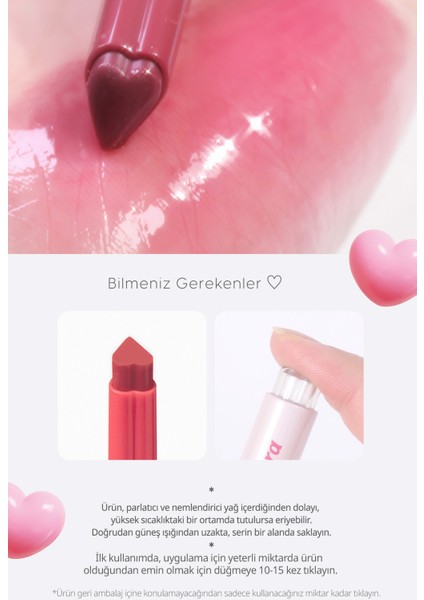 Yoğun Nemlendirici, Parlak Bitişli Balm PERIPERA Heart Jam Glow Lip (9Cherry Filling)(Lucky Lottery)