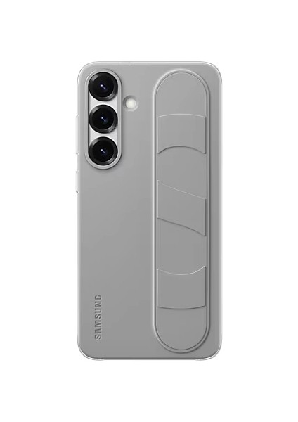 Samsung Galaxy S25+ Standlı Kordonlu Kılıf Gri