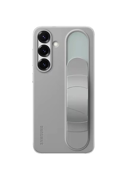 Samsung Galaxy S25+ Standlı Kordonlu Kılıf Gri