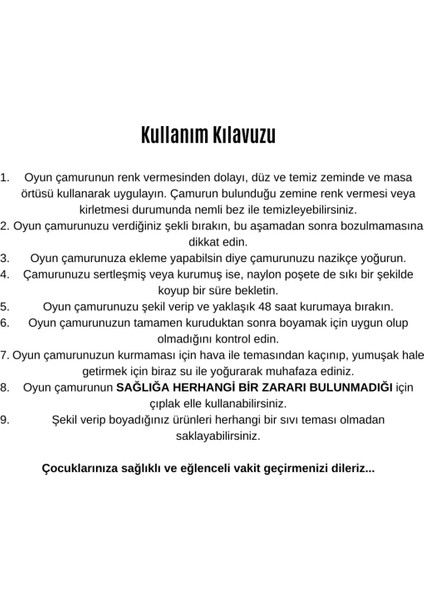 Oyun Çamuru Çocuklar Için Etkinlik Kutusu