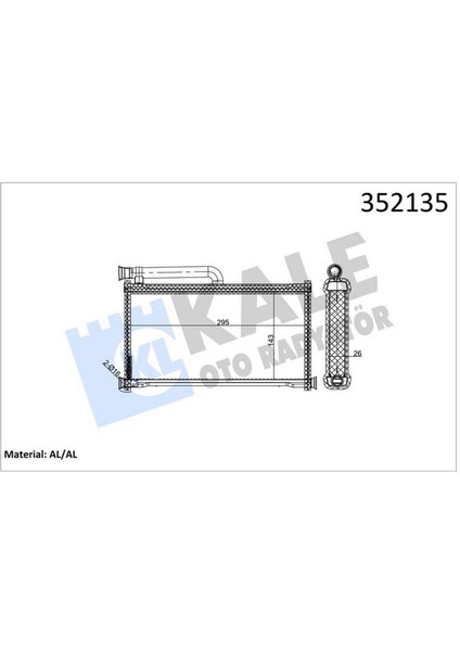 Kalorifer Al/pl/brz A6 2.0-2.7 Tdi 04 10