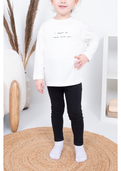 Mevsimlik T-Shirt Kız Erkek Çocuk Mevsimlik Uzun Kollu Tişört Baskılı Sweet fiyatları