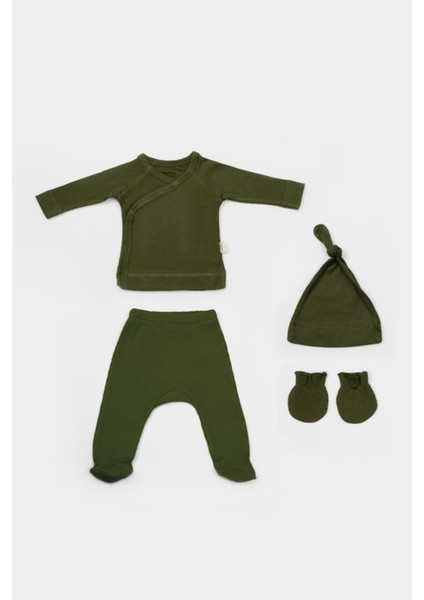 Bebek 4’lü Takım Pantolon, T-Shirt, Şapka, Eldiven, Bebek ve Yenidoğan Serisi,hastane Çıkış SETI-CSYM26505