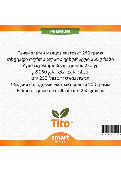 Premium Sıvı Gold Malt Ekstraktı Özü 250 G fiyatları