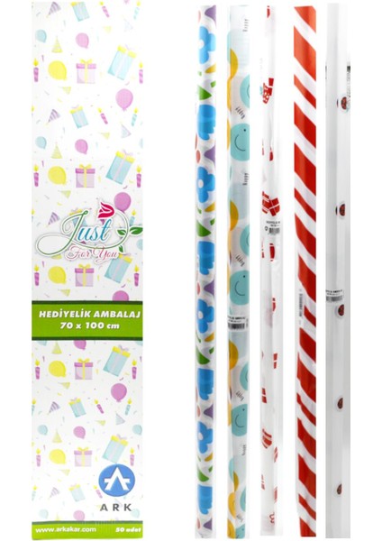 70X100 cm Rulo Hediyelik Ambalaj 50 Adet KOD:2220