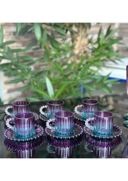 Boncuk Model Cam Kahve Fincanı