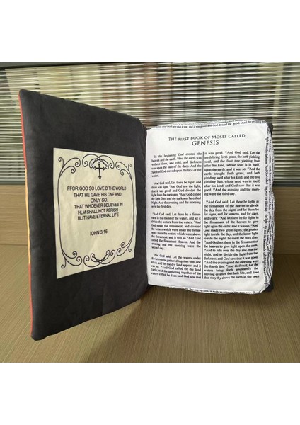25CM Klasik Incil Peluş Oyuncak Yaratıcı Peluş Kumaş Kitap Peluş Yastık (Yurt Dışından)
