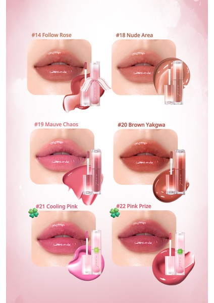 Kalıcı, Pigmentli,Parlak Bitişli Tint PERIPERA Ink Mood Glowy Tint 23 Coral Chemistry(Lucky Lottery)