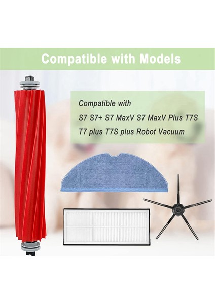 Xiaomi Roborock S7 S7+ S7 Maxv, S7 Maxv Plus T7S T7 Plus T7S Plus Robot Süpürge Yedek Parçaları (Yurt Dışından) fırsatları