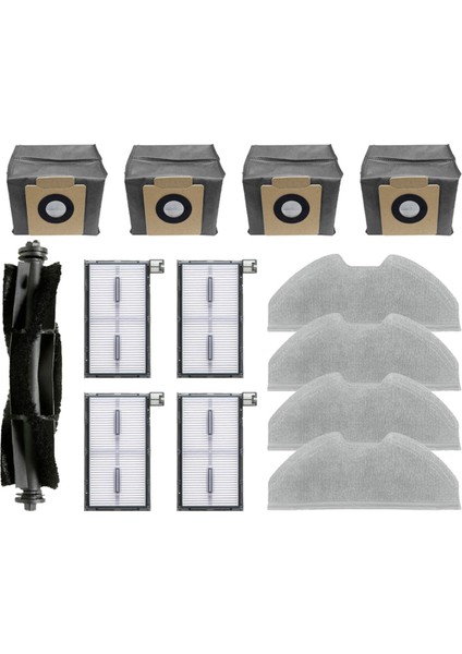 Eufy Clean X8 Pro Yedek Parça Aksesuarları Ana Fırça Hepa Filtre Paspas Bezi Toz Torbası (Yurt Dışından)