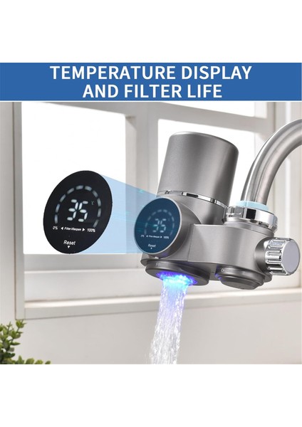 Lavabo Için Musluk Su Filtresi-Musluk Için LED Ekranlı Su Arıtma Cihazı,mutfak Için Musluk Montajlı Musluk Suyu Filtreleme Sistemi (Yurt Dışından) fırsatları